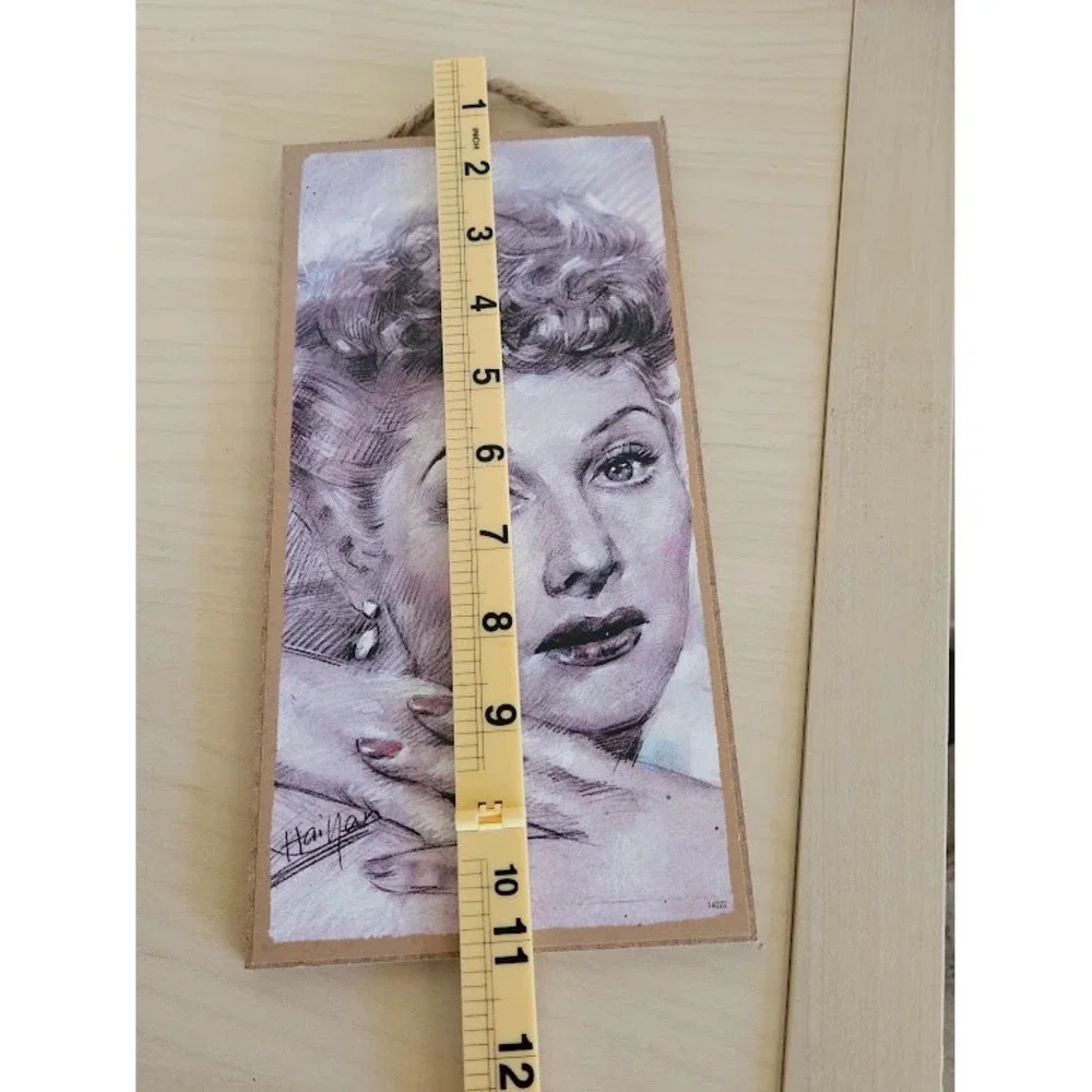 Lucille Ball I Love Lucy Wooden Wall Hanging Sign Portrait Sketch 10